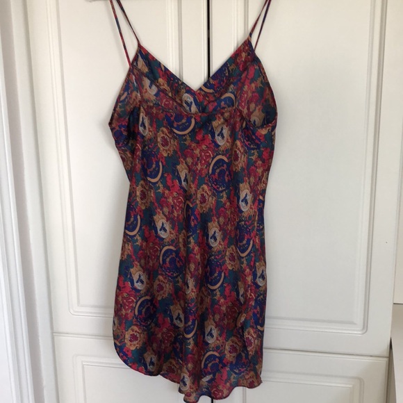 Vintage Satin 3/4 Length Floral Loungewear Robe and Night Gown. Size M/L 2 piece - Picture 9 of 9